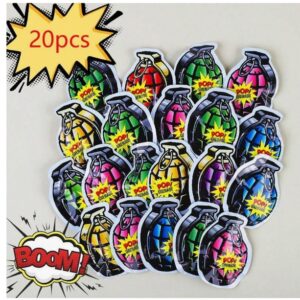 20pcs Inflatable Prank Exploding Hand Grenade, Party Supplies & Confetti Popper Random Styles