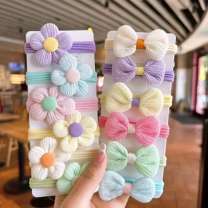 12 Pieces New Cute Sweet Flower Bow for Girls and Women Hair Ties Ideal choice for Gifts