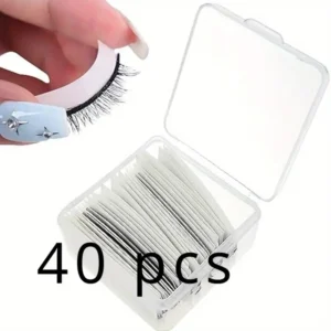 40 Pieces Self Adhesive Lash Strips for Fake Eyelashes No Glue Apply Self Adhesive Eyeliner Lashes Strips Waterproof Natural Look