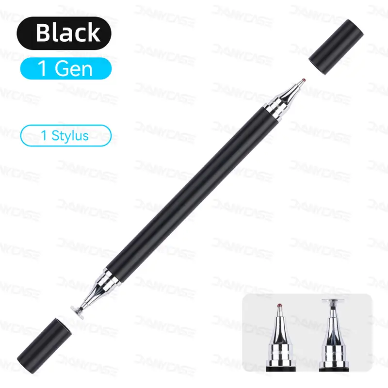 Stylus Pen for Touch Screens, Disc Stylus Pen Fiber Stylus with Magnetically Attached Cap, For iPhone/iPad Pro/Mini/Air/Android/Microsoft/Surface All Capacitive Touch Screens