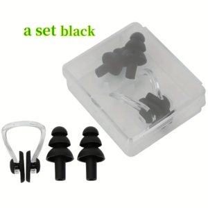 1 Set Unisex Nose Clip and Earplugs for Waterproof Swimming Set, Surf and Diving