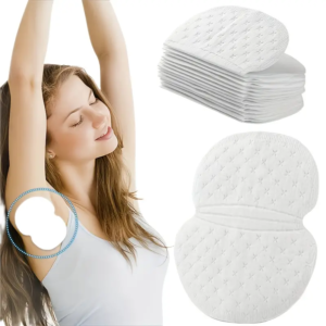 50-Piece Underarm Deodorant Absorb Sweat Pad Set White
