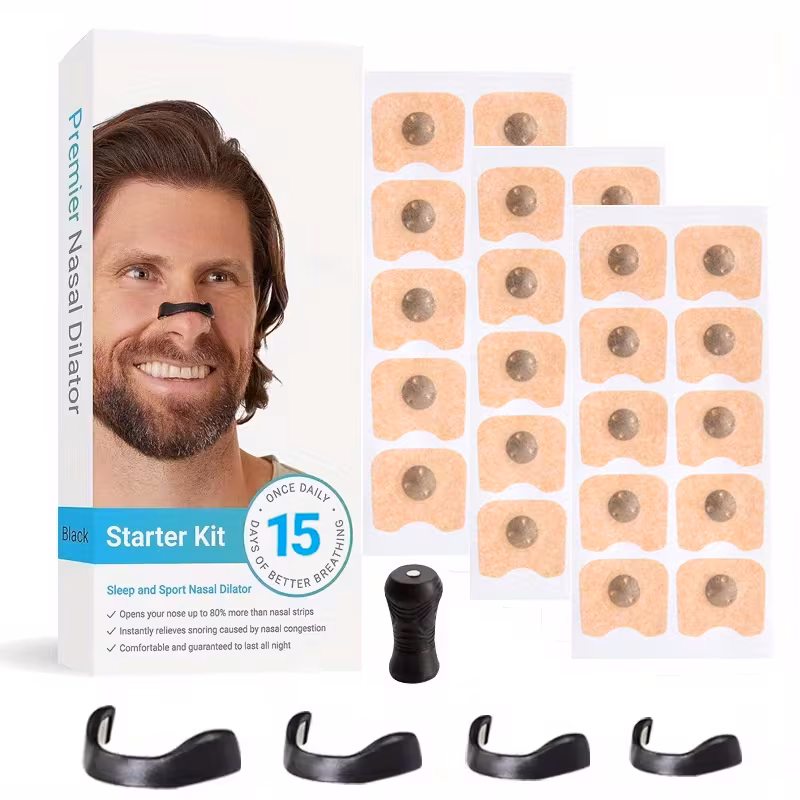 Nasal Respiratory Expansion Set - This Set Includes a Magnetic Nasal Dilator with 4 Clips, 1 Magnetic Remover, And 30 Magnets. It Is Crafted for a Snug Fit to Provide Comfort, Enhance Airflow, And Facilitate Breathing, Reduce Snoring Pain Free Removal