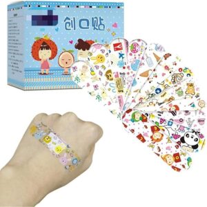 Cartoon Bandages 120Pcs Adhesive Bandages Disposable Waterproof Transparent Animals Stickers for Kids