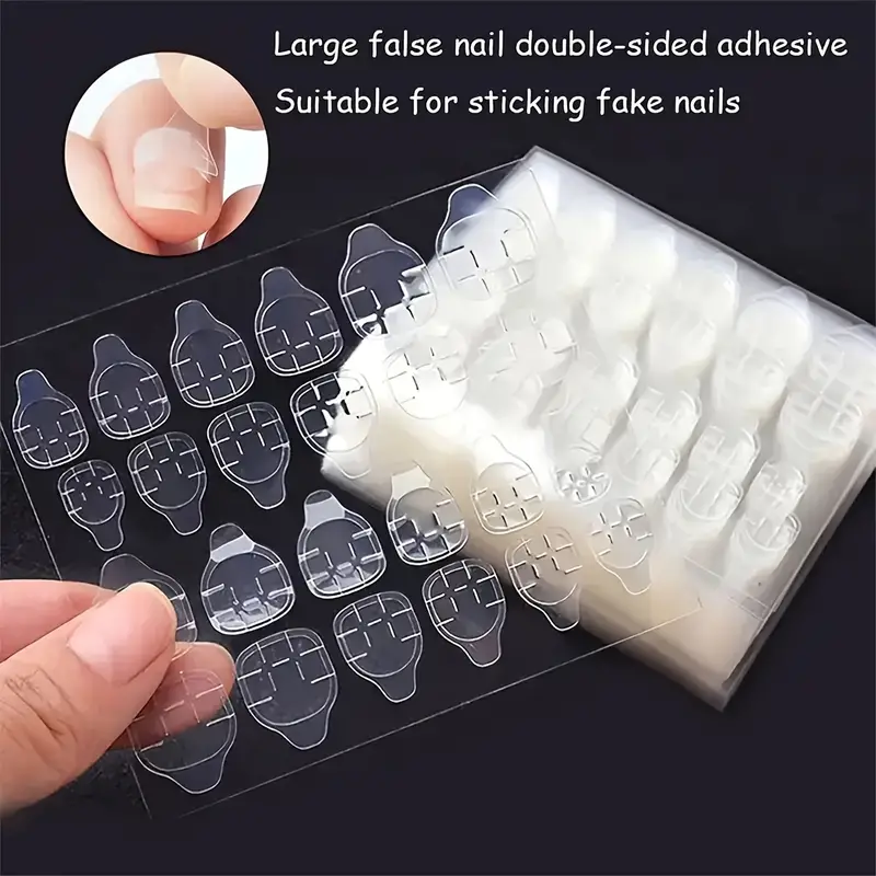 240 Pcs Thin Breathable Adhesive Tabs Fake Nail Glue Sticker 10 Sheets Super Sticky Double Sided Tips (Germany Jelly Gel) Flexible for Acrylic False Nails Manicure Tape (240 Pcs) - Image 10