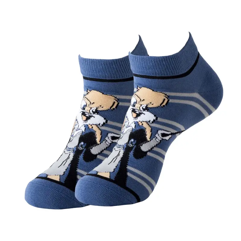 6 Pairs Random Kid's Fashion Cartoon Crew Socks - Breathable & Comfortable, Casual Street Style for All Seasons - Image 5