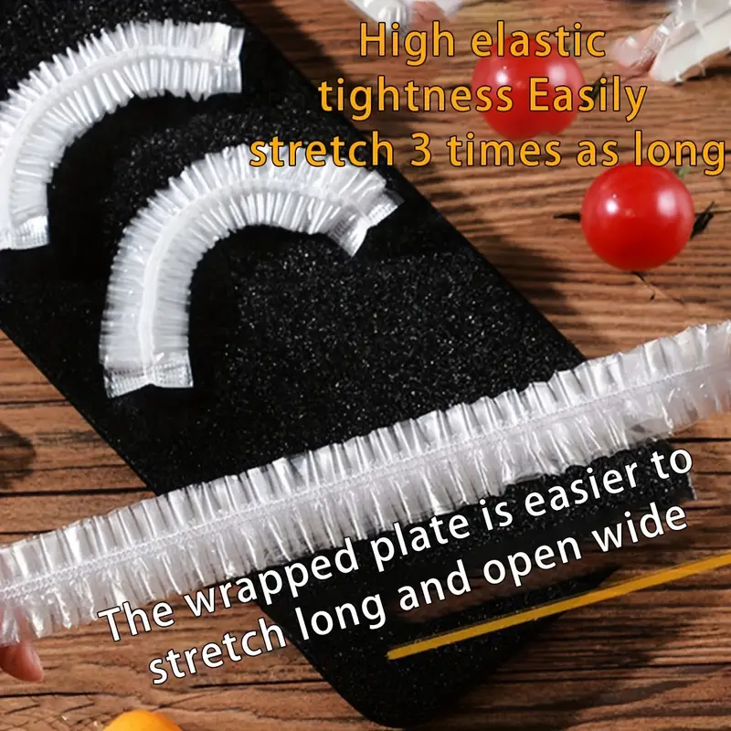 Plastic Bowl Covers 100pcs Elastic Reusable, Shower Caps for Sourdough Bread Proofing, Outdoor Food Covers to keep Bugs Away, Stretch Bowl Covers for Outside, Rising, Fly, Picnic, Fridge - Image 7