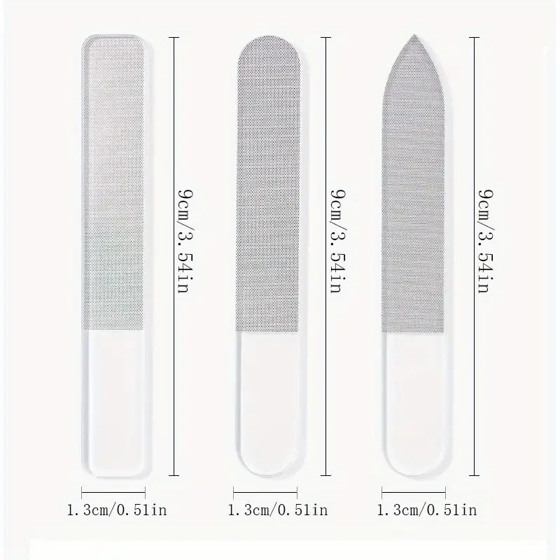 3pcs Glass Nail Files for Natural Nails (Buffing) with case, Nano Crystal Nail Filer Professional Washable Reusable for Nail Art, Manicure Tools Kit for Acrylic Nail Care, Gift for Women and Girls - Image 5