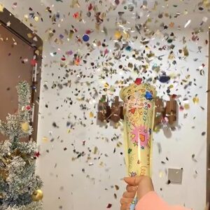 10 Pcs inflatable Fireworks Stick Party Toys Confetti Fireworks Handheld Confetti Poppers Multicolor Biodegradable Confetti Poppers Air Powered Party Poppers Confetti Shooters for Birthday, Wedding