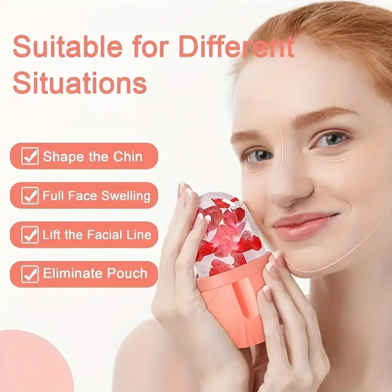 Face Ice Roller & Face Massager Facial Beauty Skin Care Tools for Face Eyes Remove Fine Lines Shrink Pores Reduce Acne and Lubricate Skin - Image 6