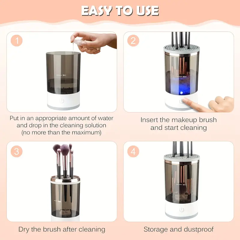 Electric Makeup Brush Cleaner, Makeup Cleaner for All Size Makeup Brush, Beauty Tools, Great Gift For Her - Image 4