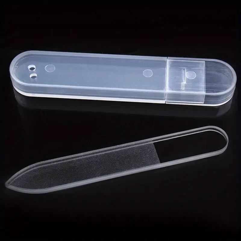 3pcs Glass Nail Files for Natural Nails (Buffing) with case, Nano Crystal Nail Filer Professional Washable Reusable for Nail Art, Manicure Tools Kit for Acrylic Nail Care, Gift for Women and Girls - Image 3