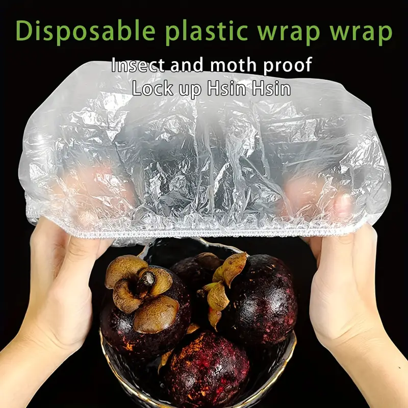 Plastic Bowl Covers 100pcs Elastic Reusable, Shower Caps for Sourdough Bread Proofing, Outdoor Food Covers to keep Bugs Away, Stretch Bowl Covers for Outside, Rising, Fly, Picnic, Fridge - Image 5