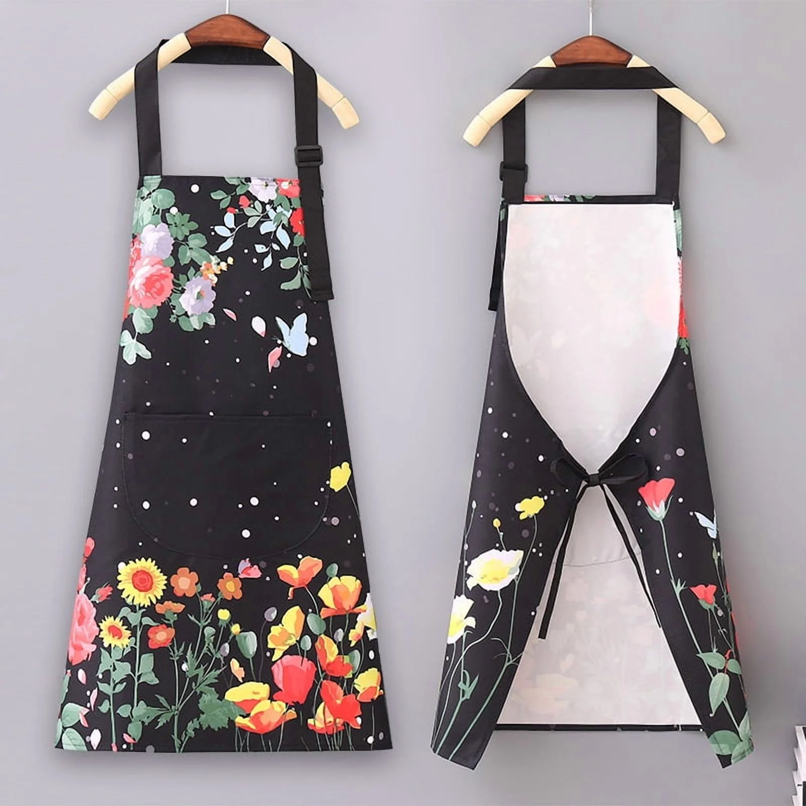2Pcs Kitchen Apron Breathable PVC Oil Proof and Splashes Proof Suitable for Cooking and Serving Tasks - Image 2