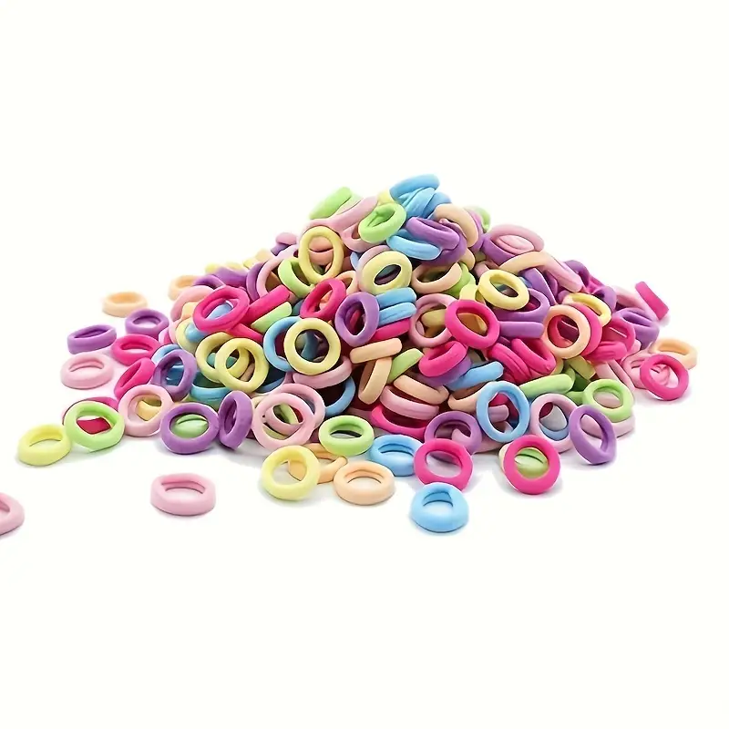 200 PCS Colorful Soft Mini Hair Ties Kit for Kids, Small Rubber Hair Bands Elastic Ponytail Holders Ties for Little Girl Hair Accessories - Image 4