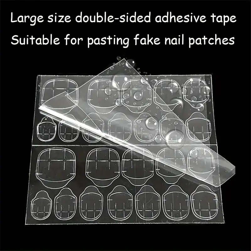 240 Pcs Thin Breathable Adhesive Tabs Fake Nail Glue Sticker 10 Sheets Super Sticky Double Sided Tips (Germany Jelly Gel) Flexible for Acrylic False Nails Manicure Tape (240 Pcs) - Image 6