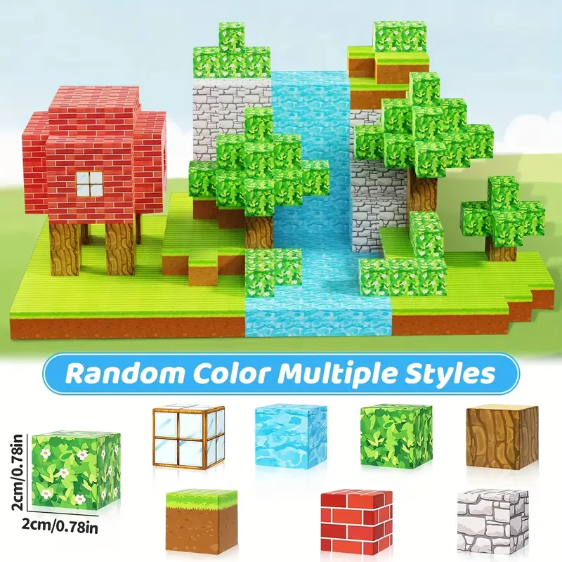 Magnetic Blocks |100PCS Magnetic Building Cube Game, Constructions Toys for Boys & Girls Age 3-4, 5 6 7 8 9 10, STEM Montessori Stacking Toy, Sensory Tiles Building Birthday for Kids - Image 9