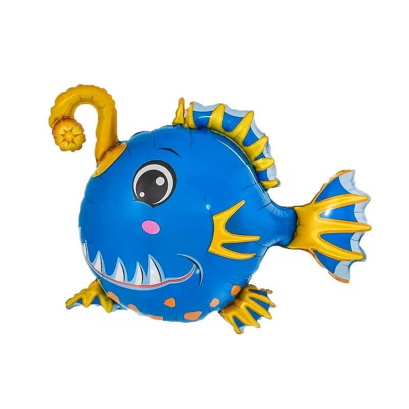 9pcs of Large Marine Animal Balloons Shells, Octopus, Crab, Sea Lion, Shark, Whale, Lantern Fish, Seahorse Underwater Animal Theme Birthday Party Decoration Arrangement - Image 4