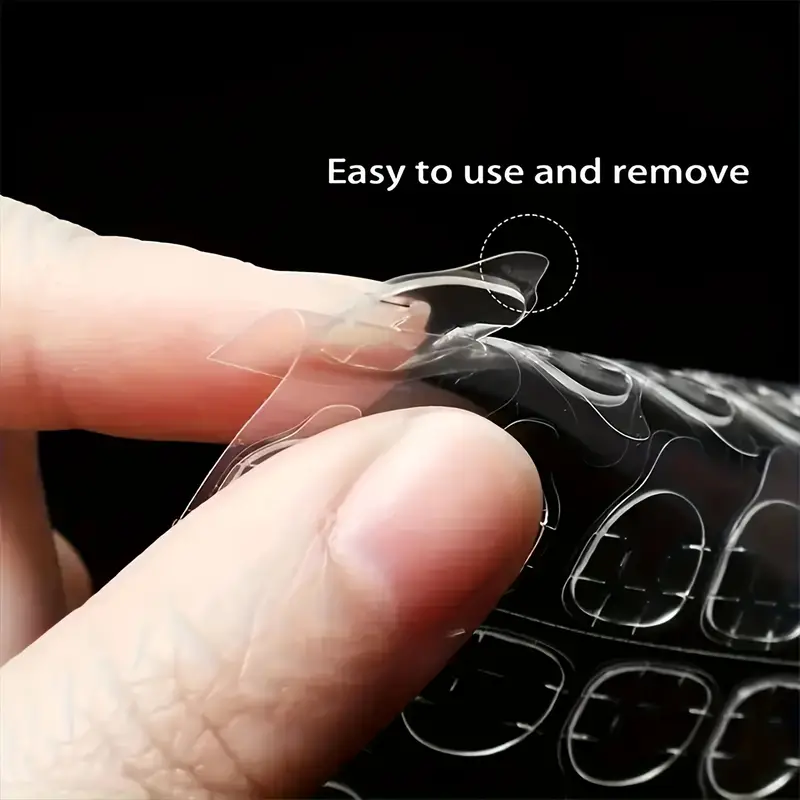 240 Pcs Thin Breathable Adhesive Tabs Fake Nail Glue Sticker 10 Sheets Super Sticky Double Sided Tips (Germany Jelly Gel) Flexible for Acrylic False Nails Manicure Tape (240 Pcs) - Image 5