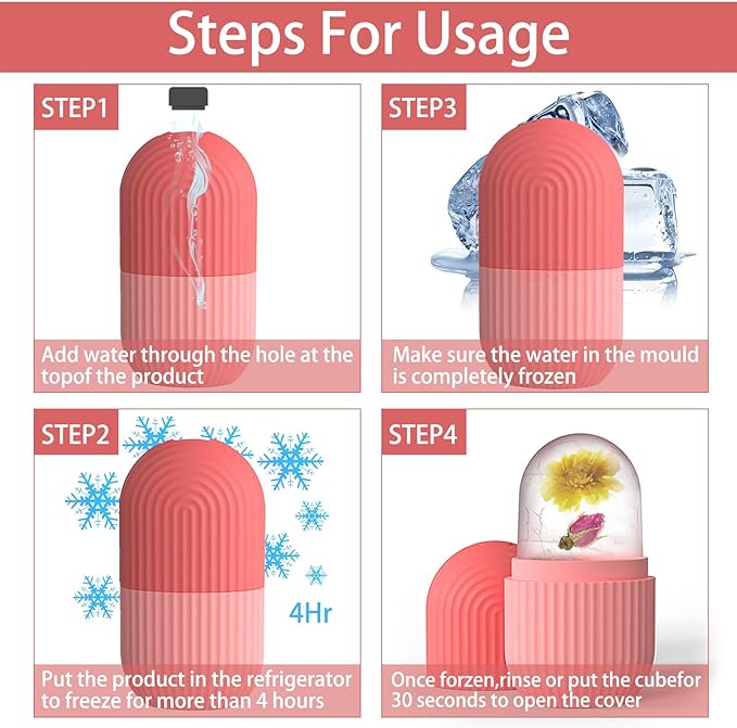 Face Ice Roller & Face Massager Facial Beauty Skin Care Tools for Face Eyes Remove Fine Lines Shrink Pores Reduce Acne and Lubricate Skin - Image 3