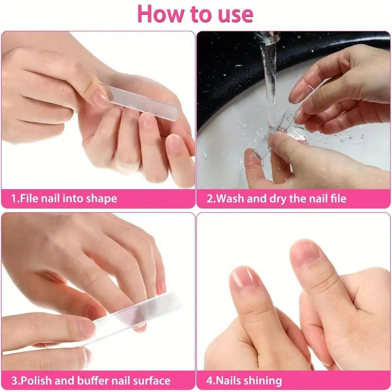 3pcs Glass Nail Files for Natural Nails (Buffing) with case, Nano Crystal Nail Filer Professional Washable Reusable for Nail Art, Manicure Tools Kit for Acrylic Nail Care, Gift for Women and Girls - Image 6