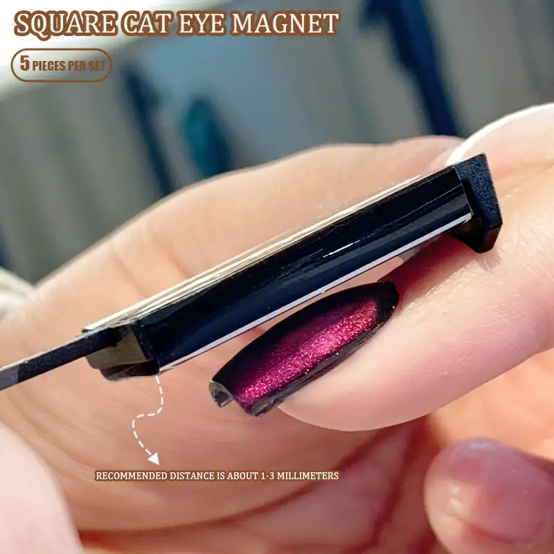 5-Piece Nail Magnet Set for Cat Eye Gel Polish, Professional Salon Quality Tools with Strong Magnetic Attraction, Heart & Wave Shaping Design Accessories Kit for Quick and Easy Nail Art. - Image 3