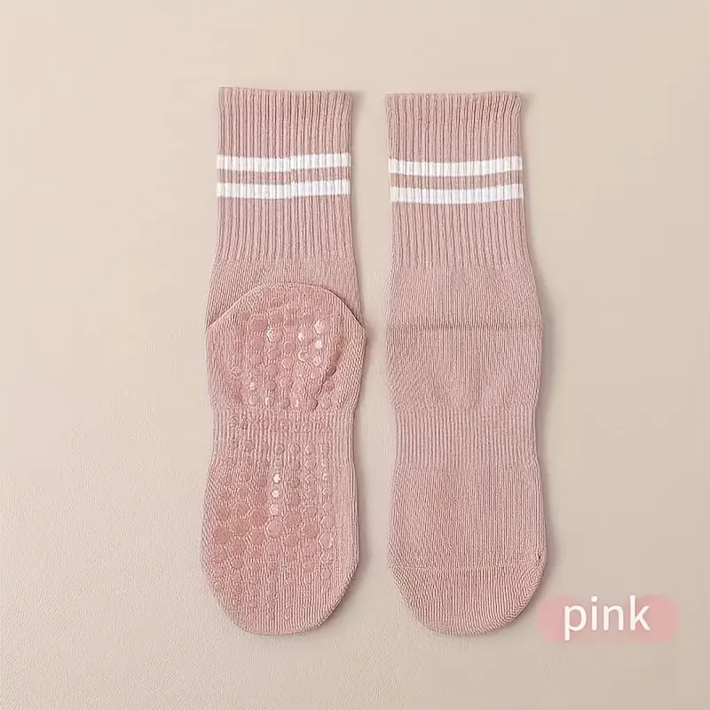 3 Pairs Pilates Socks with Grips for Women, Yoga Barre Socks, Non-Slip Socks for Workout Athletic Socks - Image 7