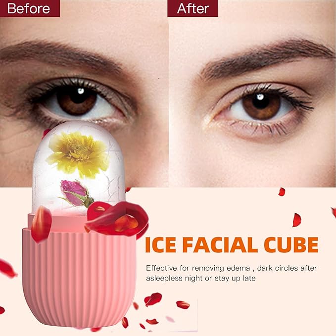 Face Ice Roller & Face Massager Facial Beauty Skin Care Tools for Face Eyes Remove Fine Lines Shrink Pores Reduce Acne and Lubricate Skin - Image 2