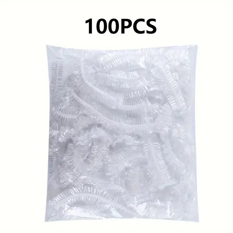 Plastic Bowl Covers 100pcs Elastic Reusable, Shower Caps for Sourdough Bread Proofing, Outdoor Food Covers to keep Bugs Away, Stretch Bowl Covers for Outside, Rising, Fly, Picnic, Fridge - Image 2