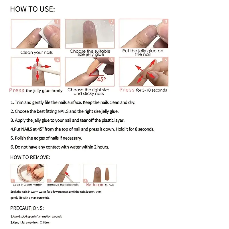 24pcs Glossy Short Press on Nails Gradient Pinkish Design Blue French Style False Nails Reusable For Women - Image 6