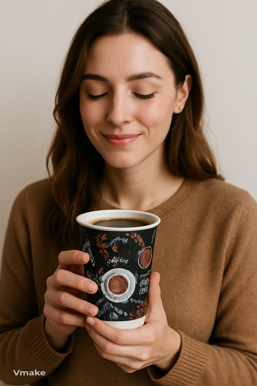 Pack of 1 (25 Count) 8oz Paper Coffee Cups,3 Layers Disposable Coffee Cups, Black Hot Beverage Cups with Ripple Wall Design, Hot Beverage Cups Suitable for Birthday,Party and any occasions